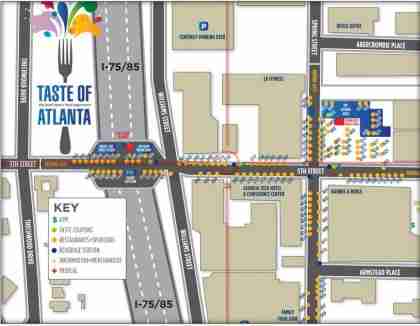 Taste Of Atlanta Map 2013